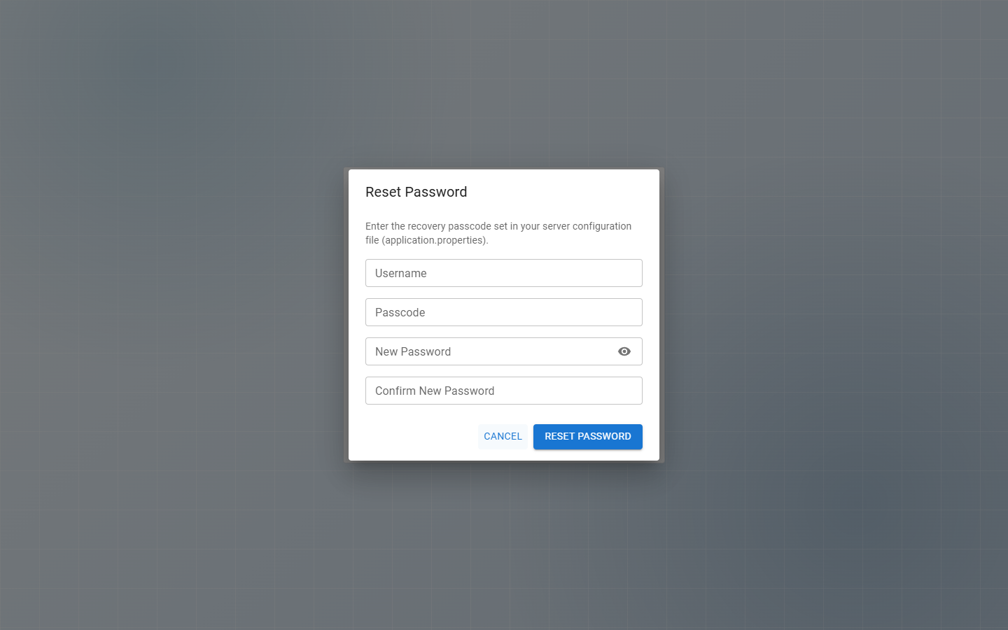 Resetting a forgotten password