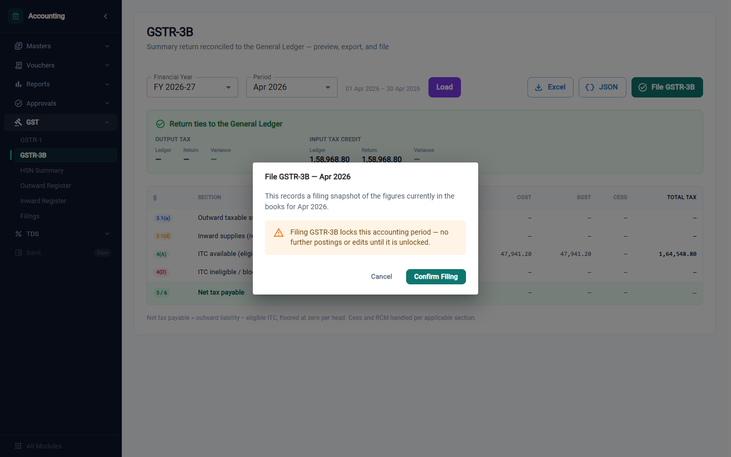Filing GSTR-3B