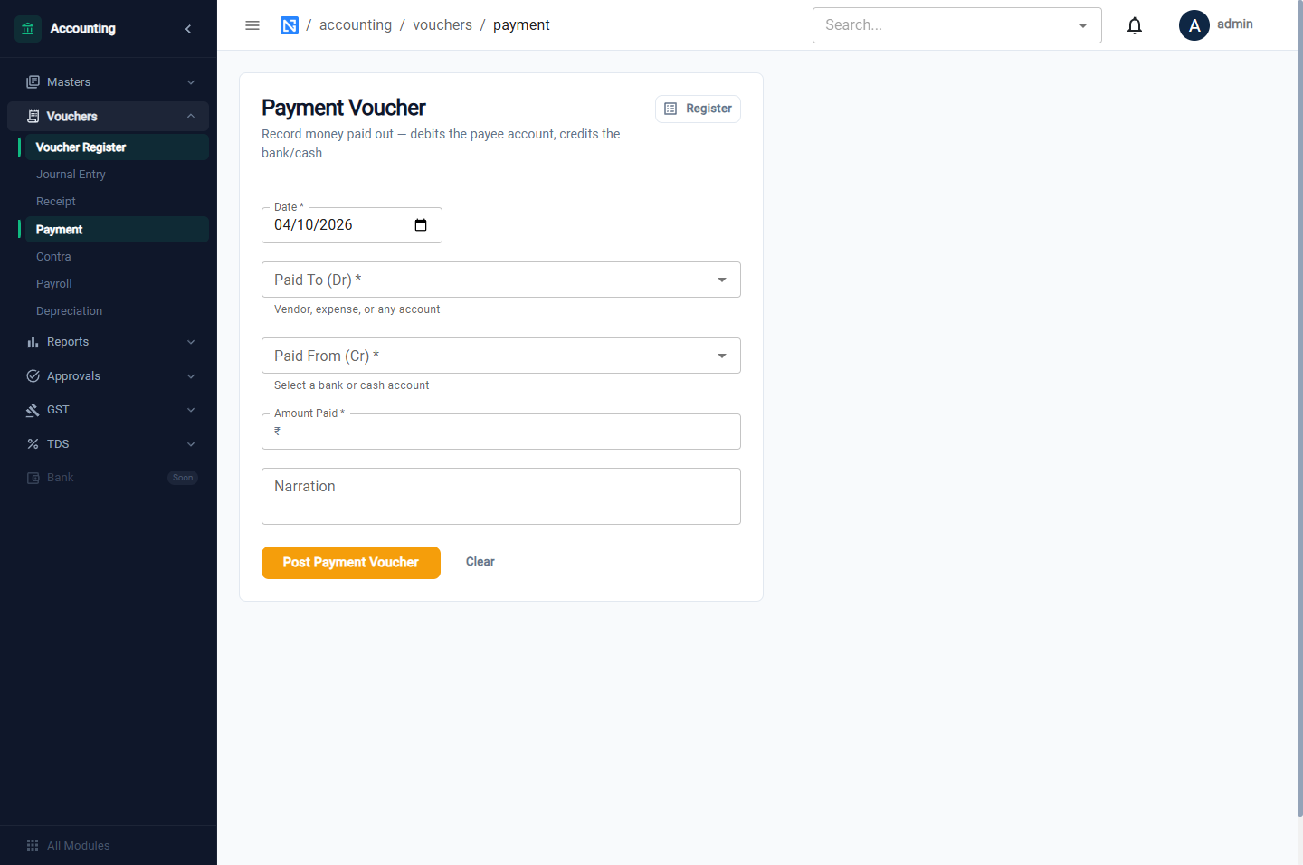 Payment Voucher